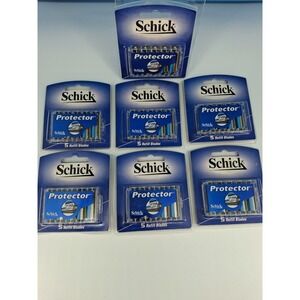 Lot of 7: NEW Schick Protector 5 Refill Blades. Total 35 Blades